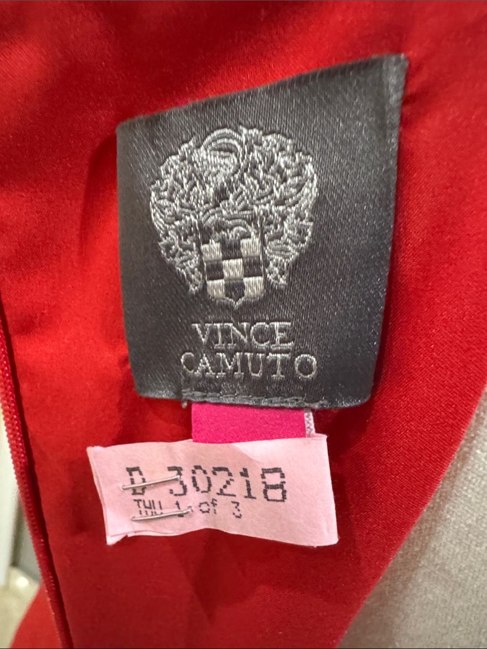 Vince Camuto Red Ruffle-Trim Midi Dress - Picture 5 of 6